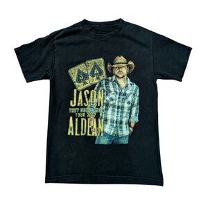 Jason Aldean Shirt Men's Size S Small 2017 They Don't Know Tour Black Tee Shirt